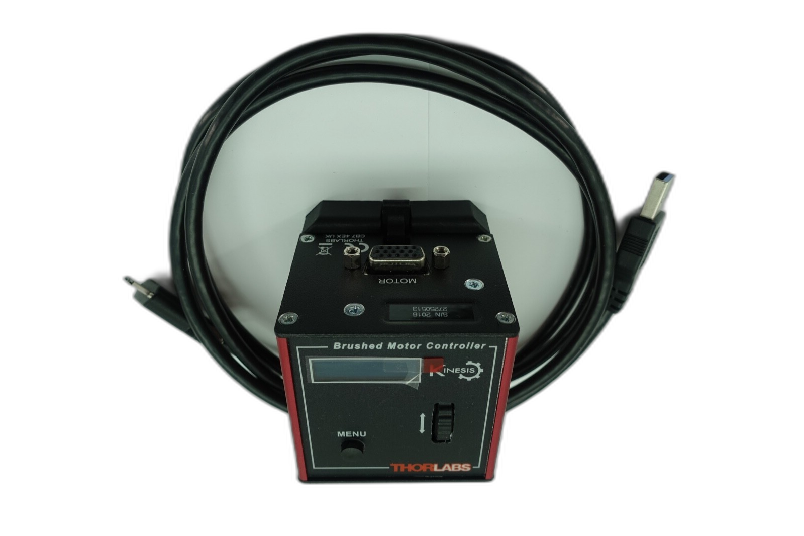 Thorlabs Kinesis motion controllers (KDC101 ×2, KCH301 hub)
